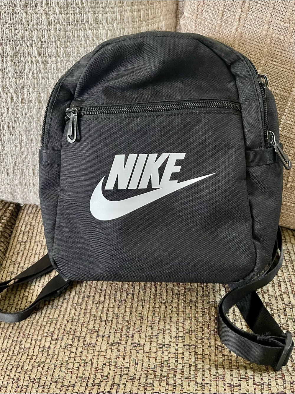 Nike Sportswear Futura 365 Mini Backpack-Black with White Swoosh